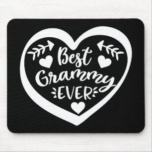 Best Grammy Ever Heart Design Mouse Mat