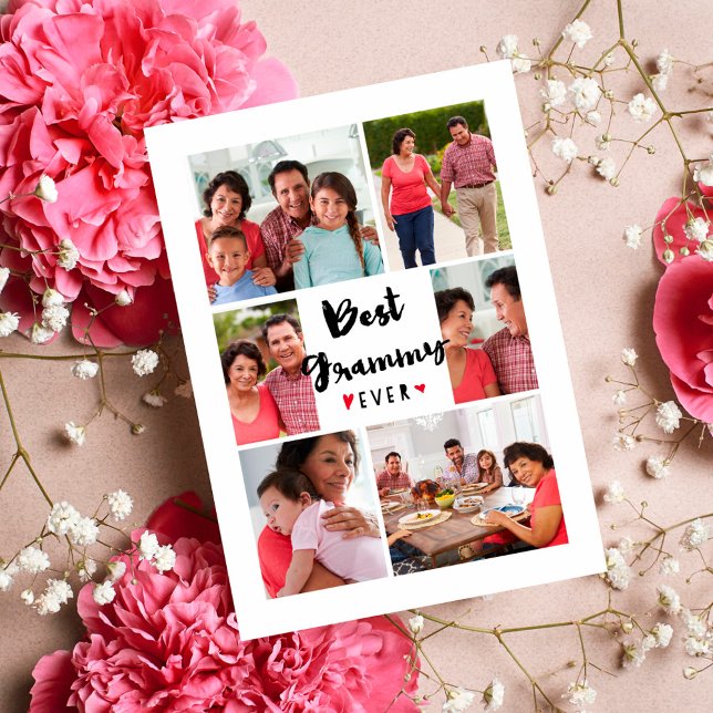 Best Grammy Ever Photo Collage Greeting Card (Creator Uploaded)