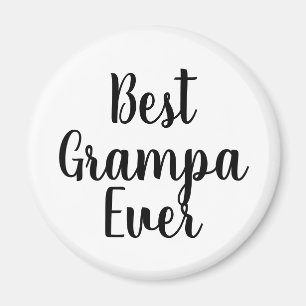 Best Grampa Ever Magnet Calligraphy Simple modern