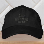 Best Grampa Ever Modern Simple Typography Embroidered Hat<br><div class="desc">Best Grampa Ever simple typography.</div>