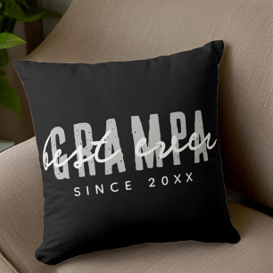 Best Grampa Ever Since 20XX Modern Simple Preppy Cushion