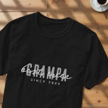 Best Grampa Ever Since 20XX Modern Simple Preppy T-Shirt<br><div class="desc">This simple and modern design is composed of san serif typography.</div>