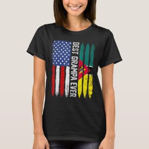 Best Grampa Ever Us Mozambique Flag Father's Day T-Shirt