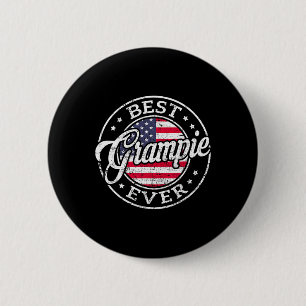 Best Grampie Ever Usa Flag Fathers Day Family 6 Cm Round Badge
