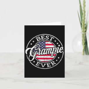 Best Grampie Ever Usa Flag Fathers Day Family  Card