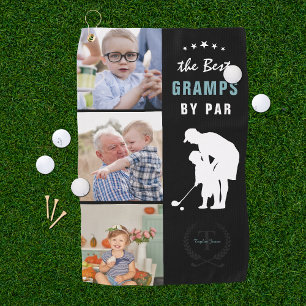 Best Gramps By Par Monogram Photo Collage Golf Towel