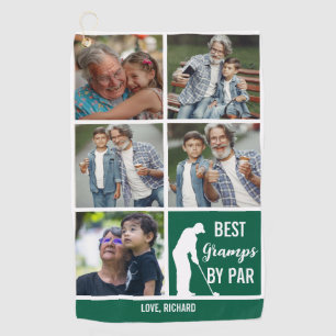 Best Gramps By Par Photo Collage for Father’s Day Golf Towel