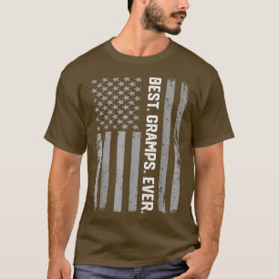 Best Gramps Ever America Flag Gift For Men Fathers T-Shirt