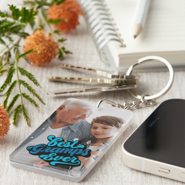 Best Gramps Ever | Grandpa Photo Key Ring (Front Right)