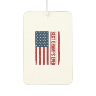 Best Gramps Ever Patriotic Flag Vector Design_1 Car Air Freshener