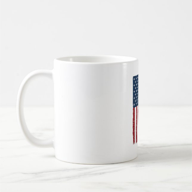 Best Gramps Ever Patriotic Flag Vector Design_1 Coffee Mug (Left)