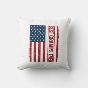 Best Gramps Ever Patriotic Flag Vector Design_1 Cushion