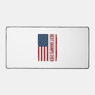 Best Gramps Ever Patriotic Flag Vector Design_1 Desk Mat