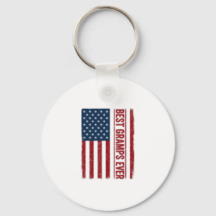 Best Gramps Ever Patriotic Flag Vector Design_1 Key Ring