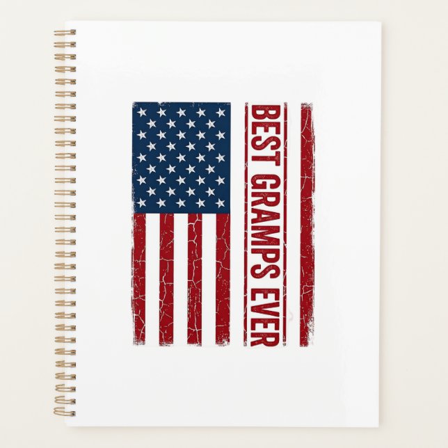 Best Gramps Ever Patriotic Flag Vector Design_1 Planner (Front)
