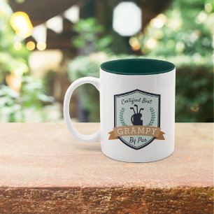 Best Grampy By Par Golf Grandpa Two-Tone Coffee Mug