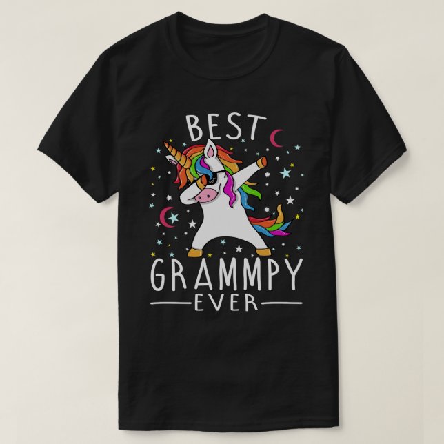 Best grampy Ever Dabbing Unicorn  T-Shirt (Design Front)