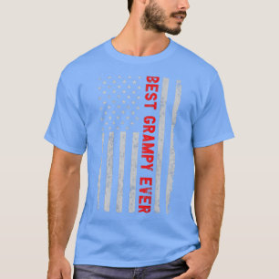 Best Grampy Ever Fathers Day Vintage Patriotic Ame T-Shirt
