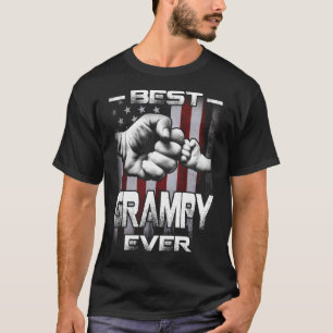 Best GRAMPY Ever Fist-bump US Flag T-Shirt