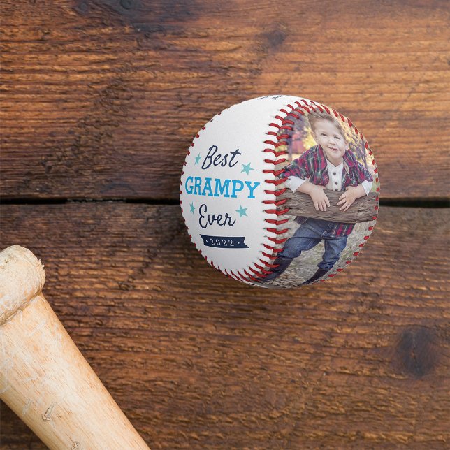 Best Grampy Ever | Grandpa Father's Day Photo Baseball (Creator Uploaded)
