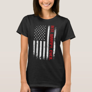 Best Grampy Ever US American Flag Vintage Father's T-Shirt