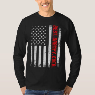 Best Grampy Ever US American Flag Vintage Gifts Fa T-Shirt