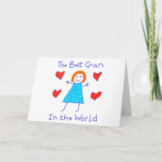 Best Gran In The World Holiday Card