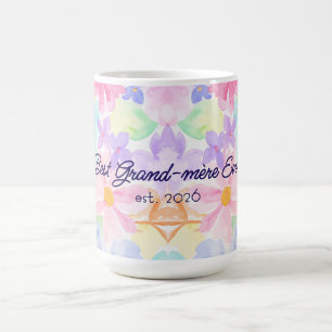 Best Grand-mère Mother's Day Watercolor Floral Coffee Mug