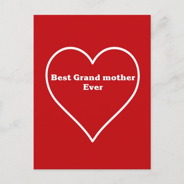 Best grand mother ever  postcard (Front)