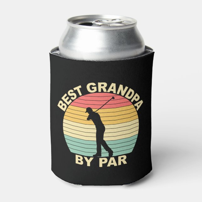 Best Grandad By Par - Golfing Can Cooler (Can Front)