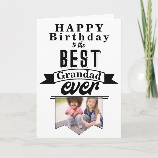 Best Grandad Ever Birthday Photo Template (Front)