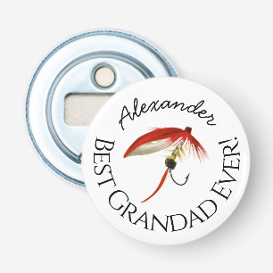 Best Grandad Ever! Fly Fish Fishermen Flyfishing  Bottle Opener
