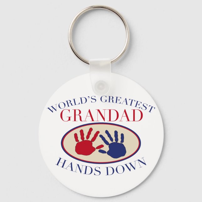 Best    Grandad Hands Down Key Ring (Front)