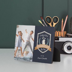 Best Granddad By Par   Golf Grandpa Photo Plaque