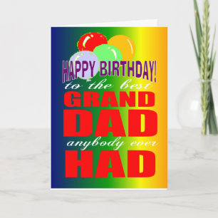 Best granddad ever birthday card