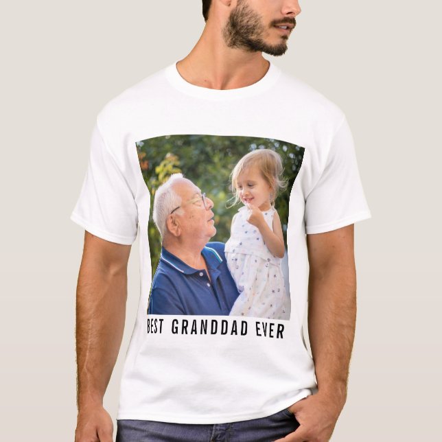 Best Granddad Ever Grandfather And Baby Photo    T-Shirt (Front)