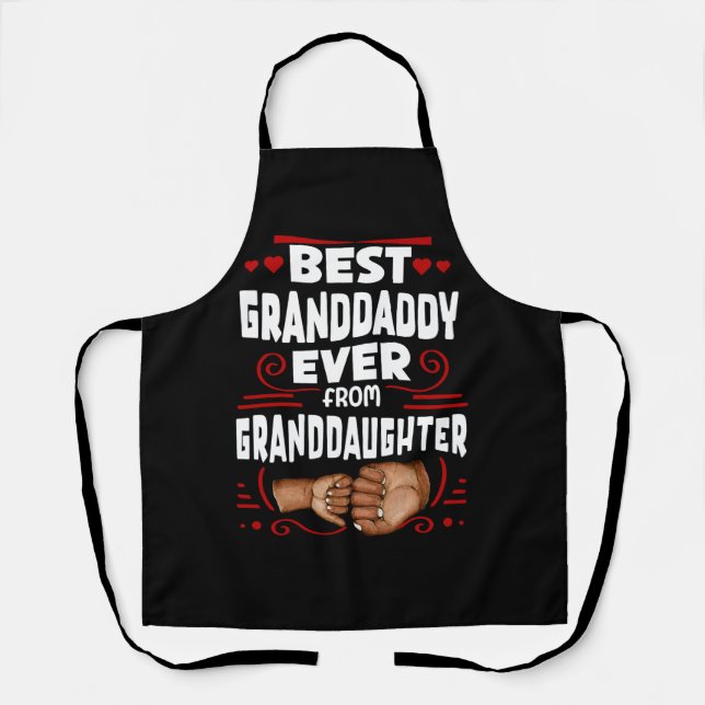 Best Granddaddy Ever Granddaughter, Fist Bumping Apron (Front)