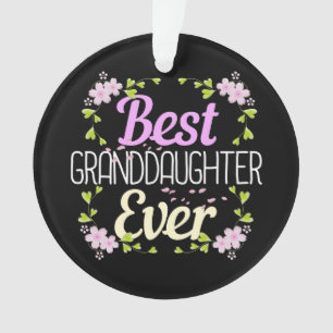 Best Granddaughter Ever - Floral Ornament