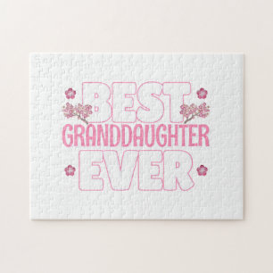 Best Granddaughter Ever - Kawaii Cherry Blossoms Jigsaw Puzzle