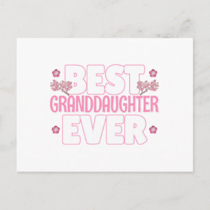 Best Granddaughter Ever - Kawaii Cherry Blossoms Postcard