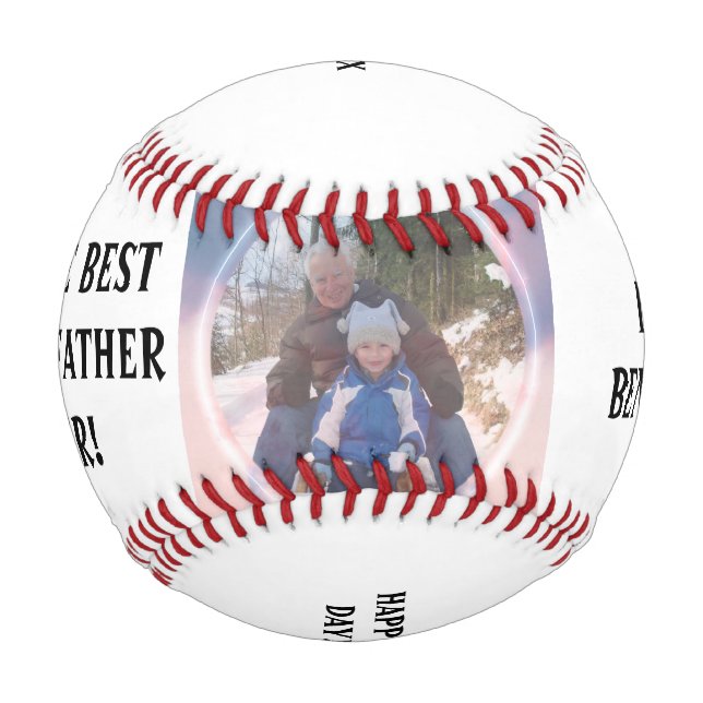 Best Grandfather Ever Fathers Day Typography  Baseball (Front)