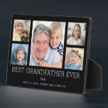 Best Grandfather Ever Grandchildren Photo Collage Plaque<br><div class="desc">Simple and clean design lets your family photos shine on this Best Grandfather Ever plaque. A large photograph in the centre with two smaller photos on either side let you insert your own photos easily. Best Grandfather Ever is written below in a modern font. Two lines follow to let you...</div>