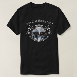 Best Grandfather Family Photo  Custom T-Shirt