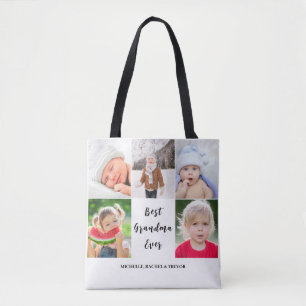 Best Grandma 5 Photo  Tote Bag