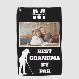 Best Grandma By Par Golf with Custom Photo  Towel