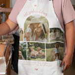 Best grandma chef ever custom photo collage  apron<br><div class="desc">Unique chic modern elegant pink kitchen apron for best grandma chef ever,  featuring six custom photos,  a trendy arch shape handwriting calligraphy script. It can be a perfect keepsake gift for a grandmother on Mother's Day,  birthday,  or Christmas,               Personalise it with your pictures,  text,  and signature!</div>