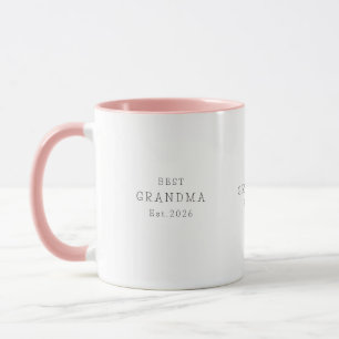 Best Grandma Est Custom Date Minimalistic Elegant Mug