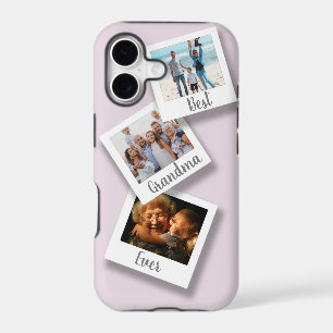 Best Grandma Ever 3 Photo Collage Blush Pink