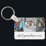 Best Grandma Ever 3 Photo Collage  Key Ring<br><div class="desc">Create Your Own, Grandparents Photo Collage for Christmas, Birthdays, Weddings, Anniversaries, Graduations, Father's Day, Mother's Day or any other Special Occasion, with our easy-to-use design tool. Add your favorite photos of friends, family, vacations, hobbies and pets and you'll have a stunning, one-of-a-kind photo collage. Our custom photo collage is perfect...</div>