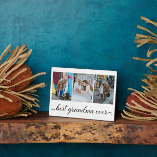 Best Grandma Ever 3 Photo Collage Plaque
